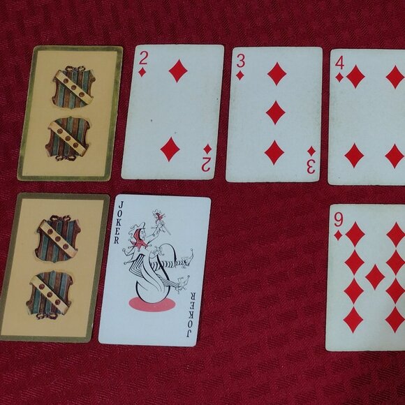 Vintage Stancraft Coat of Arms Playing Cards and Plastic Glitter Case - Picture 10 of 16